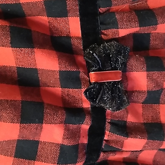 MERRY Bright red plaid dog dress - Picture 2 of 6